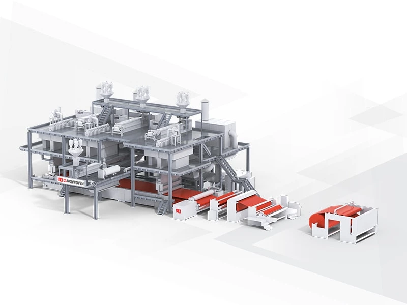 Spunmelt Four Beam SSMS Line